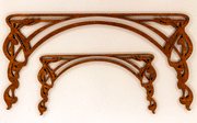 Miniature Dollhouse Interior Art Nouveau Style Fretwork - Unfinished - Style G - Multiple Sizes