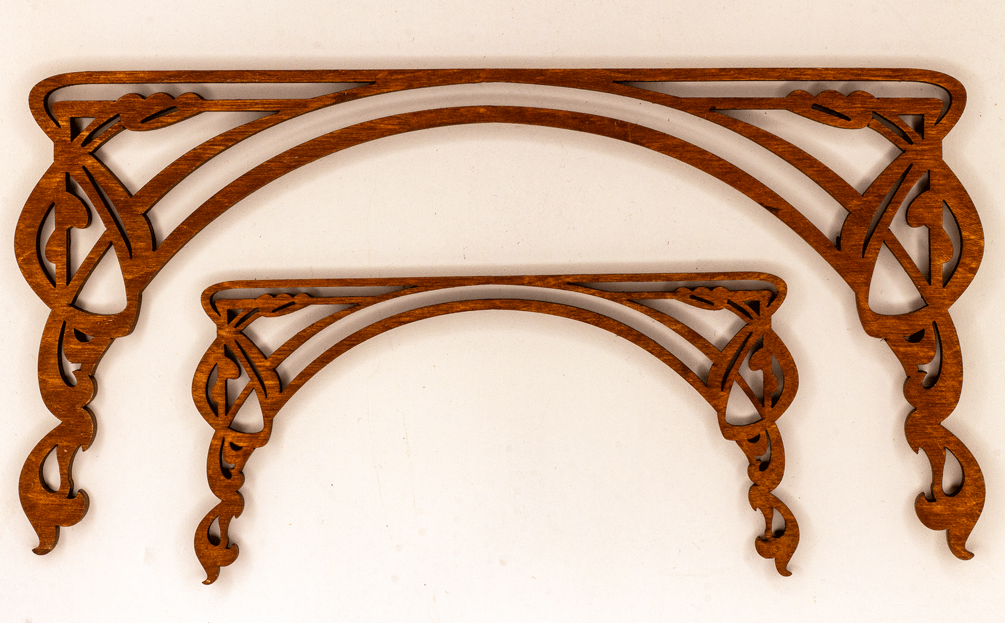 Miniature Dollhouse Interior Art Nouveau Style Fretwork - Unfinished - Style G - Multiple Sizes